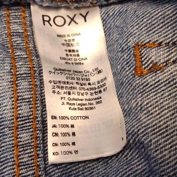 Roxy Women's Distressed Denim Skirt Size Small - Picture 7 of 13